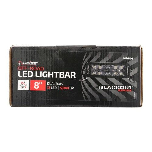 Universal - 8&quot; Blackout Dual Row Lightbar-Light Bars-Heise-Black Market UTV