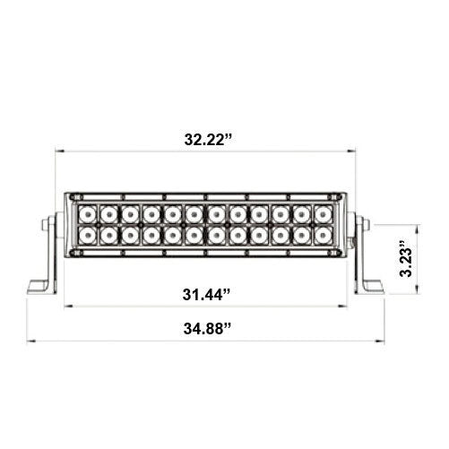 Universal - Dual Row Blackout Curved Lightbar - 30 Inch, 60 LED-Light Bars-Heise-Black Market UTV