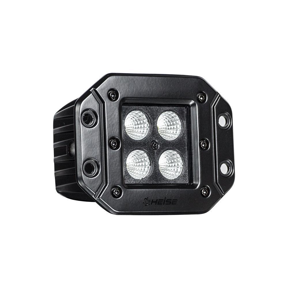 Universal - Flush Mount Cube Blackout Flood Light - 3 Inch, 4 LED-Lighting Pods-Heise-Black Market UTV