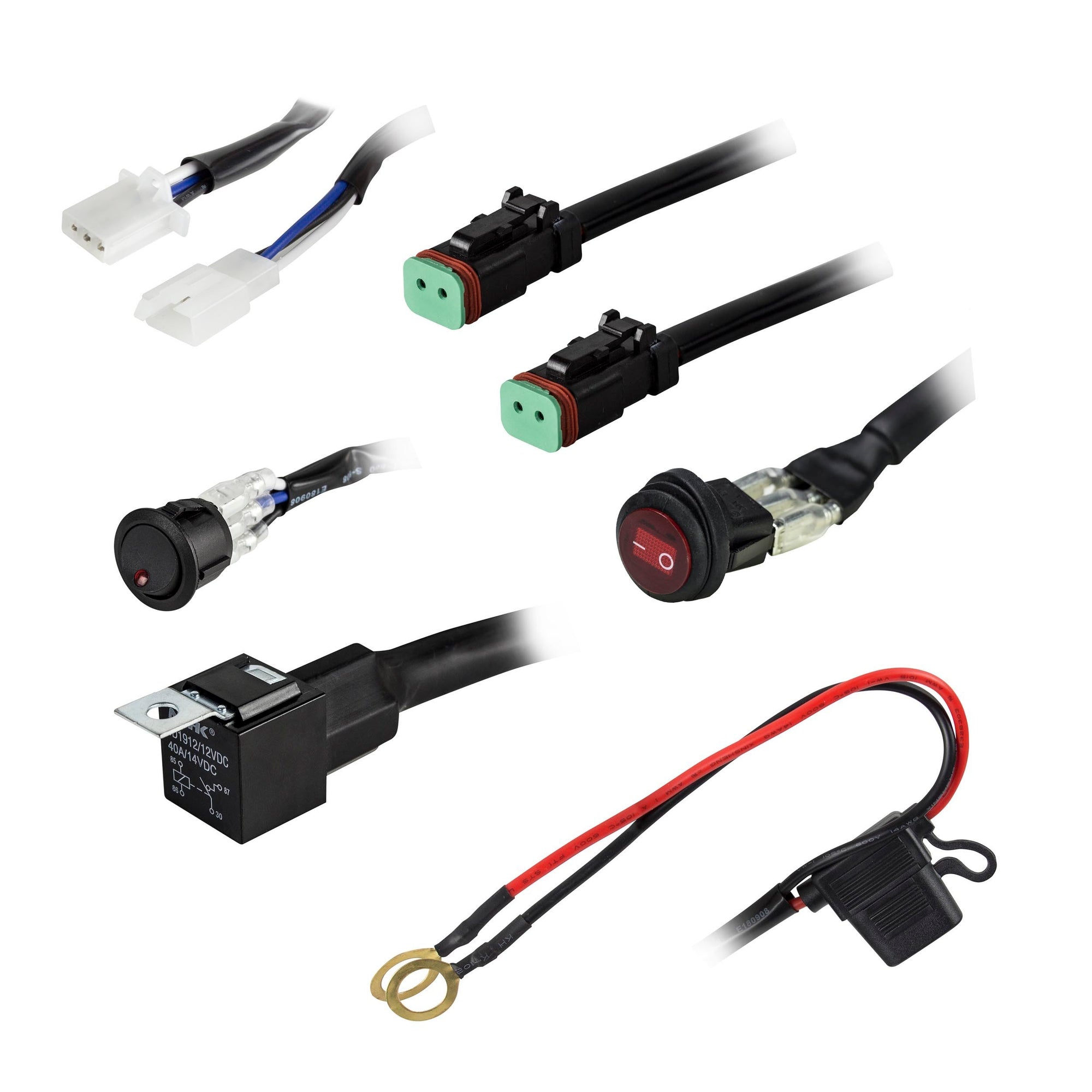 Universal - Wiring Harness and Switch Kit - 2 Lamp-Lighting Harness-Heise-Black Market UTV