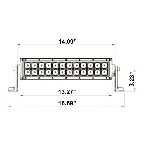 Universal - Dual Row Lightbar - 14 Inch, 24 LED-Light Bars-Heise-Black Market UTV