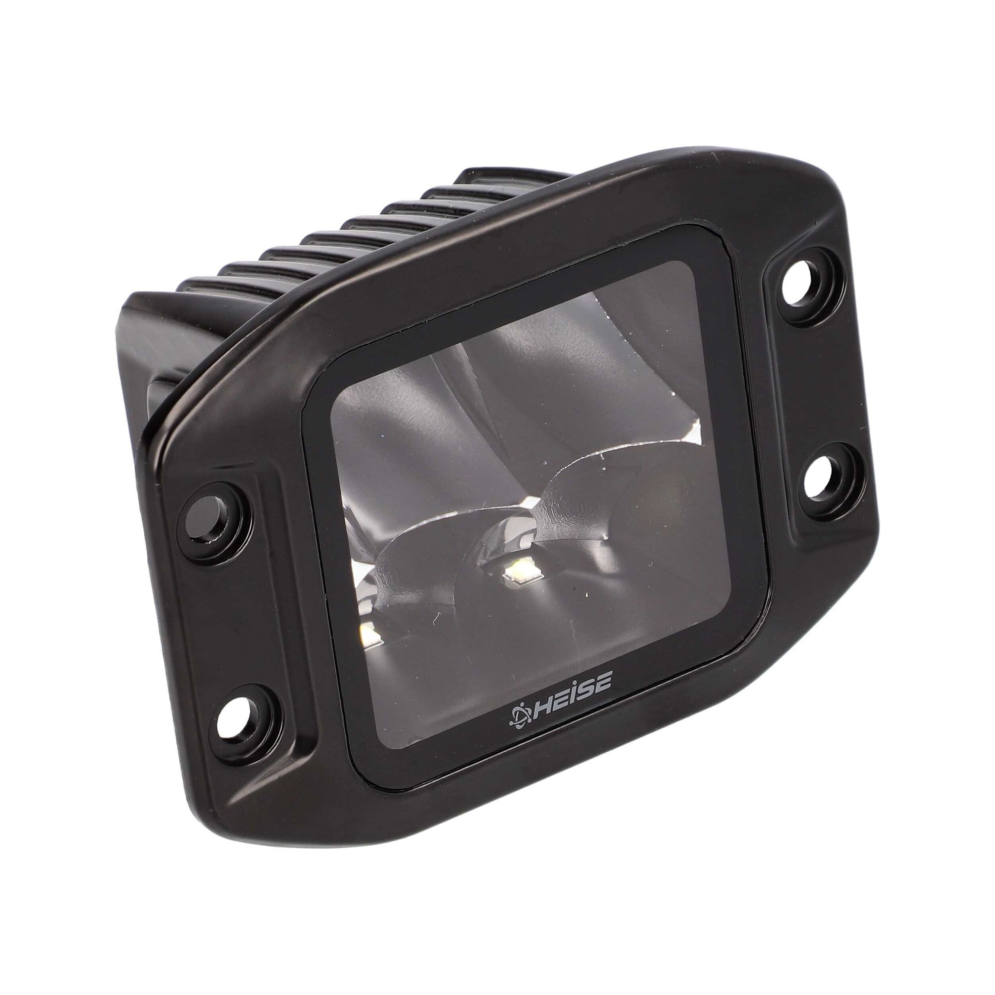 Universal - Blackout Flush Mount 3.5" Cube 4 LED Light - Spot-Lighting Pods-Heise-Black Market UTV