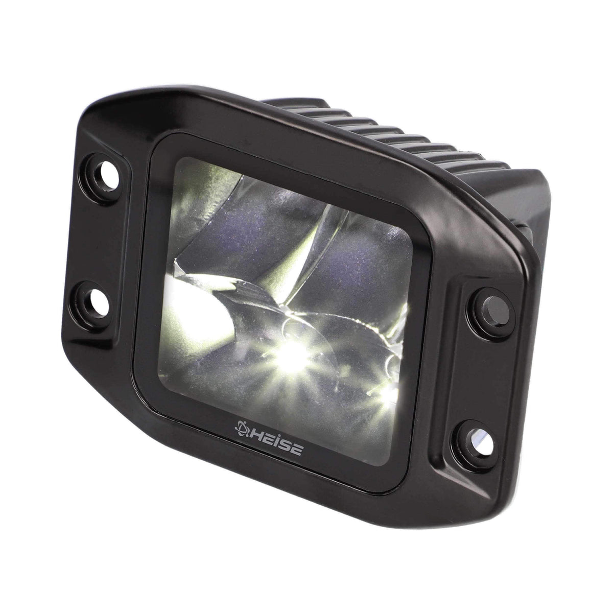 Universal - Blackout Flush Mount 3.5&quot; Cube 4 LED Light - Spot-Lighting Pods-Heise-Black Market UTV