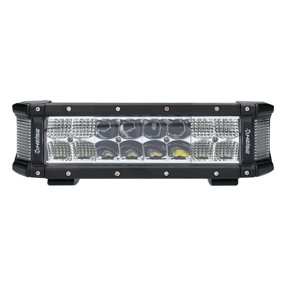 Universal - Dual-Row High Output Sidelight Lightbar - 9.2 Inch, 12 LED-Light Bars-Heise-Black Market UTV