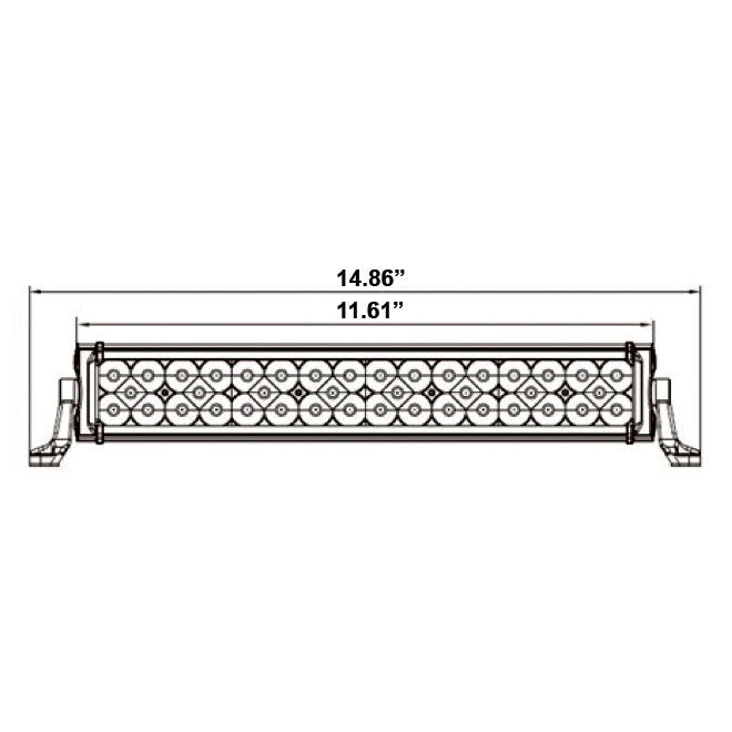 Universal - Triple Row Lightbar - 10 Inch, 20 LED-Light Bars-Heise-Black Market UTV