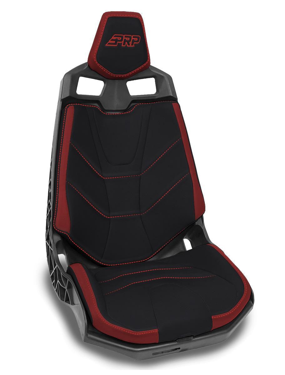 Seat Covers for Can-Am Maverick X3 &amp; Maverick R (Pair)-Seat-PRP Seats-Black/ Red-Black Market UTV