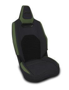 Front Seat Covers for 2025+ Polaris RZR PRO XP, PRO R, PRO S with Cooled Seats (Pair)-Seat-PRP Seats-Black/ Olive-Black Market UTV