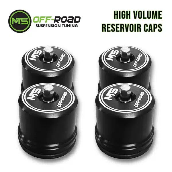 MTS Off-Road High Volume Reservoir Caps (FOR FOX SHOCKS) -UNIVERSAL-Reservoir Caps-MTS-2.5&quot; (Qty 4)-Black Market UTV