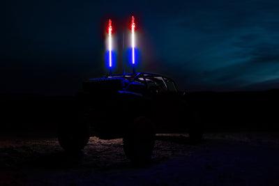 Red, White, &amp; Blue Hyper Whip-Whips-5150 Whips-4ft-Black Market UTV