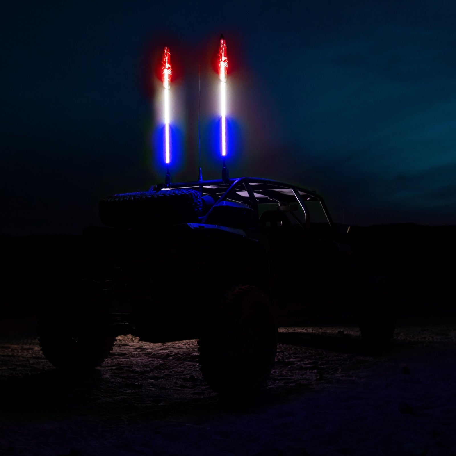 Hyper Color LED Whips – Platinum-LED Whip-5150 Whips-2ft-Red-Black Market UTV