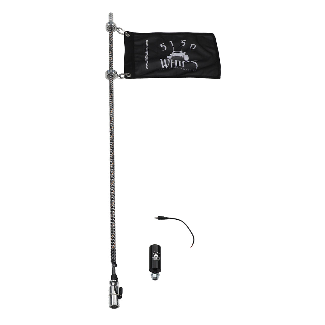 Hyper Color LED Whips – Platinum-LED Whip-5150 Whips-2ft-Red-Black Market UTV