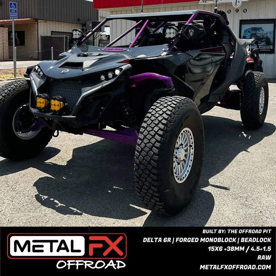 DELTA 6R | FORGED MONOBLOCK | BEADLOCK | CUSTOM-Wheels-Metal FX Offroad-15x6 | +38mm/4.5+1.5 | 6x139.7-RAW-Black Market UTV