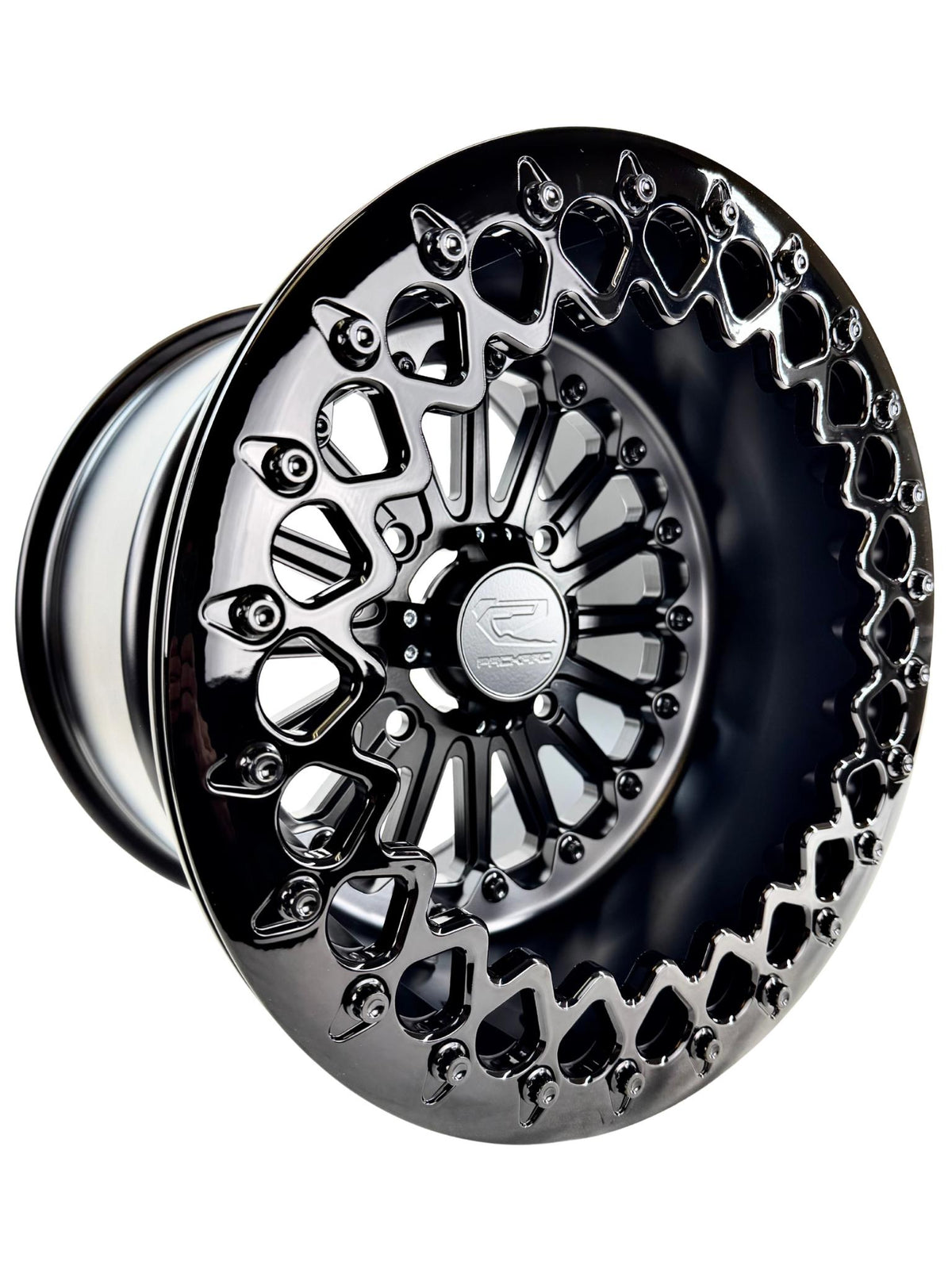Element - FF Forged Beadlock - Midnight Series-Wheels-Packard Performance Dealer-15x7 | 4x136-Gloss Black V.1-Black Market UTV