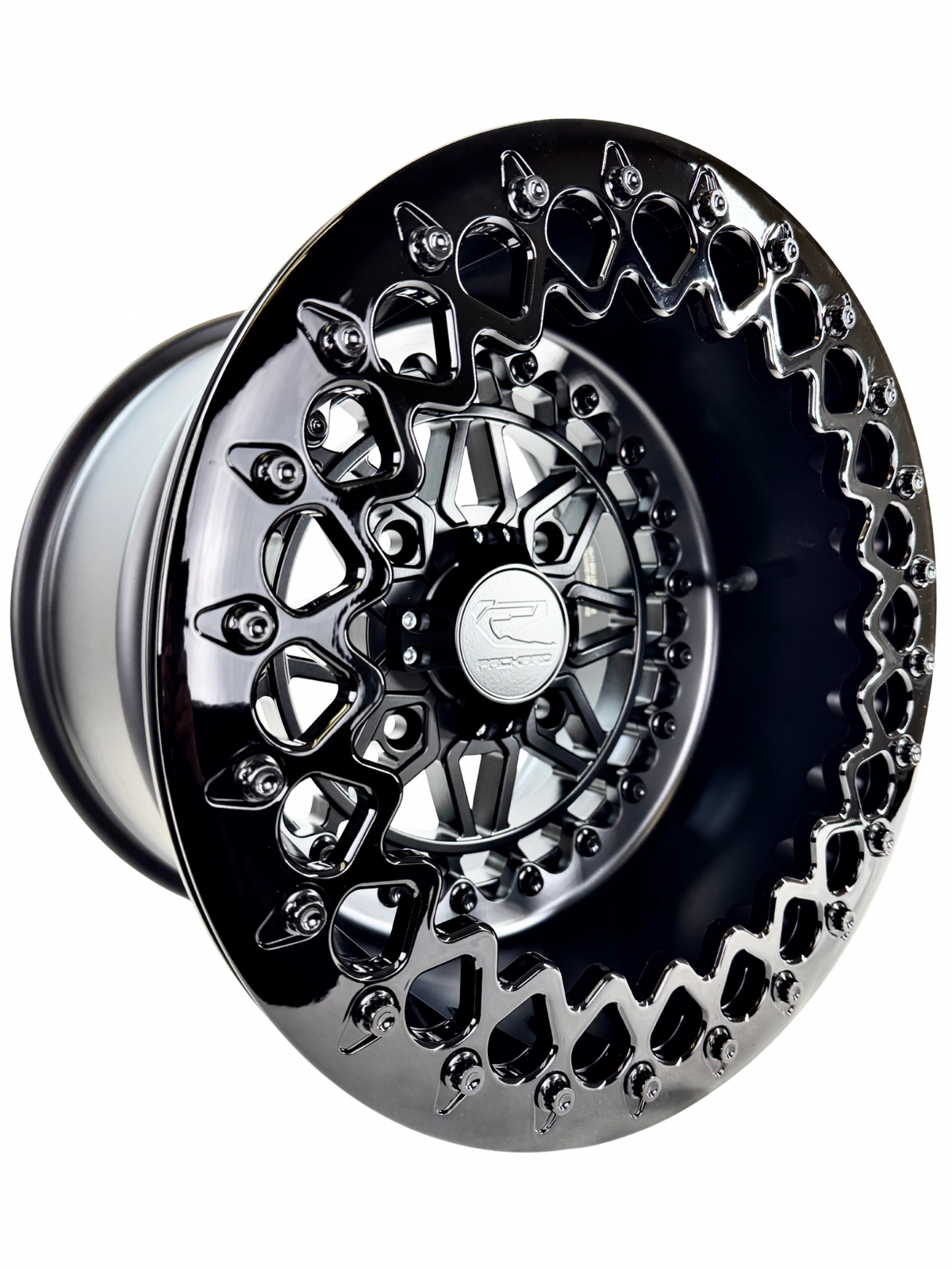 Apollo - FF Forged Beadlock - Midnight Series-Wheels-Packard Performance Dealer-15x7 | 4x136-Gloss Black V.1-Black Market UTV