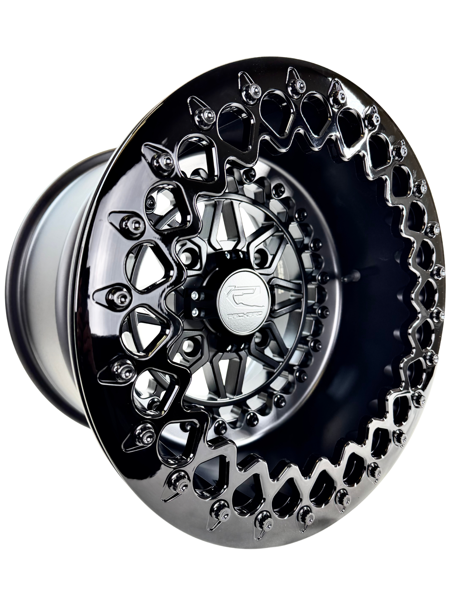 Apollo - FF Forged Beadlock - Midnight Series-Wheels-Packard Performance Dealer-15x7 | 4x136-Gloss Black V.1-Black Market UTV