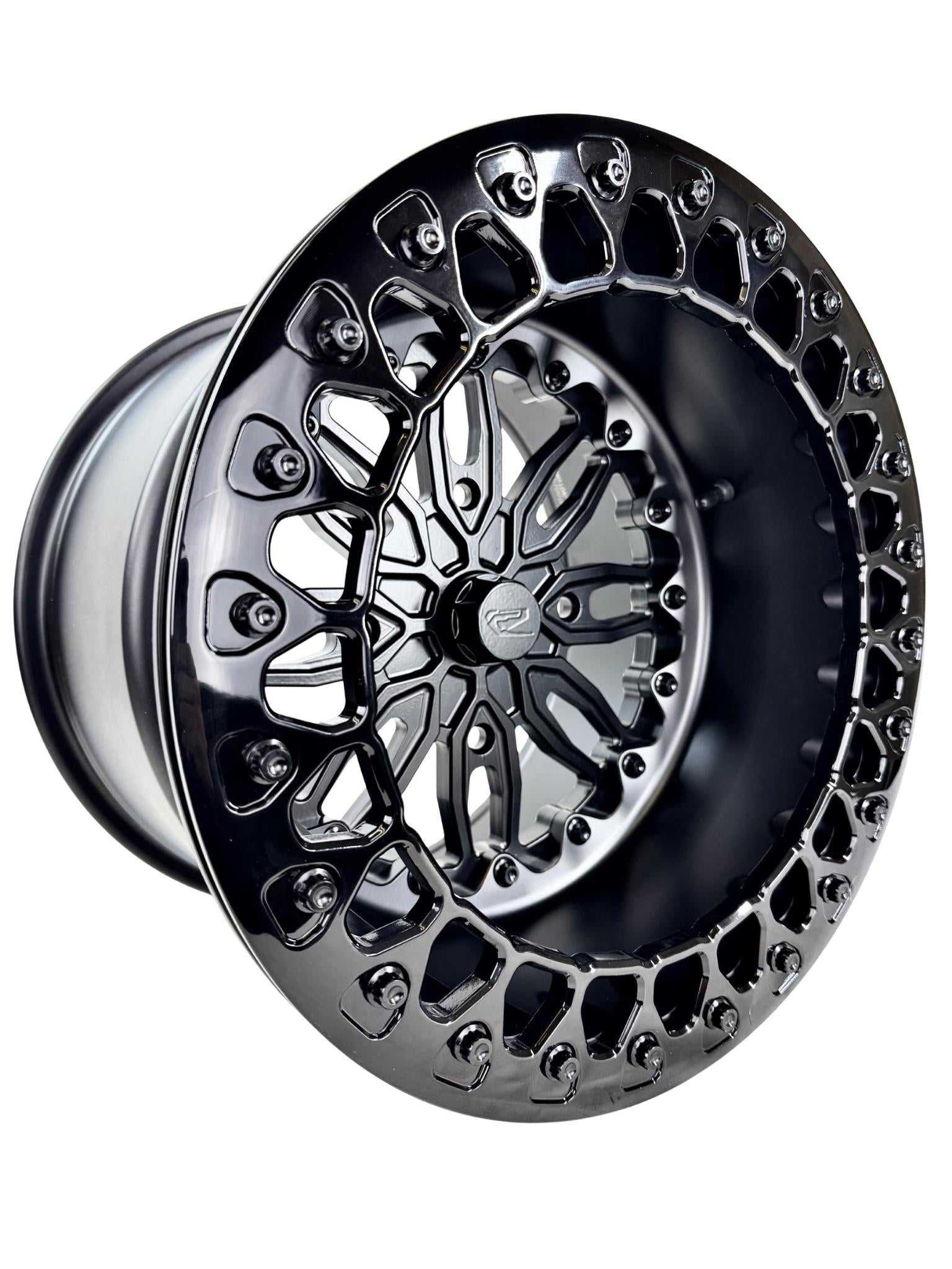 Icon - FF Forged Beadlock - Midnight Series-Wheels-Packard Performance Dealer-15x7 | 4x136-Gloss Black V.1-Black Market UTV