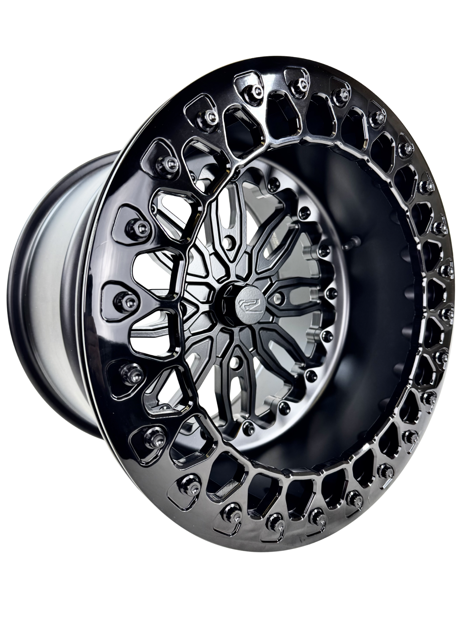 Icon - FF Forged Beadlock - Midnight Series-Wheels-Packard Performance Dealer-15x7 | 4x136-Gloss Black V.1-Black Market UTV