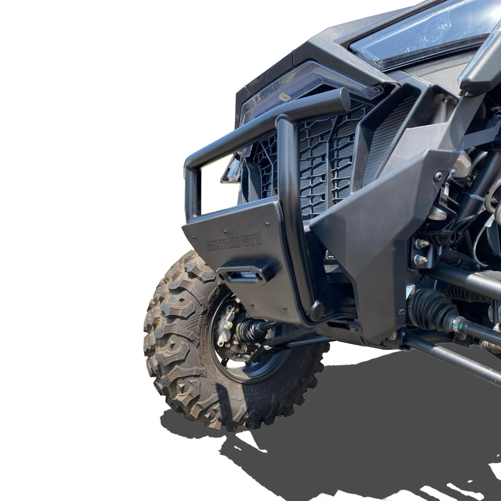 Polaris RZR Pro XP / Pro XP 4 Front Winch Bumper-Bumpers-Factory UTV-No fairlead cutout - flush bash plate-Black Market UTV