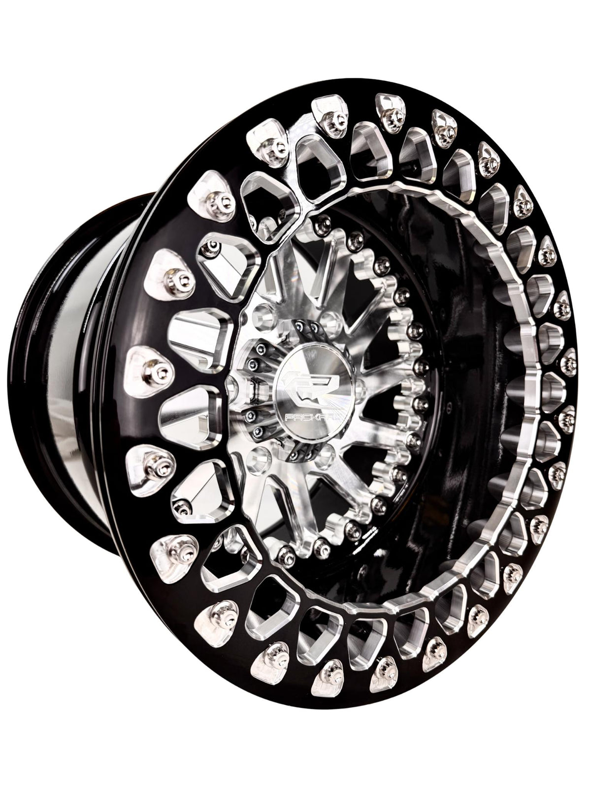 Cyclone - FF Forged Beadlock - Silver Maverick R 6x139.7-Wheels-Packard Performance Dealer-15x7 | 6X139.7-Contrast Machined V.1-No-Black Market UTV