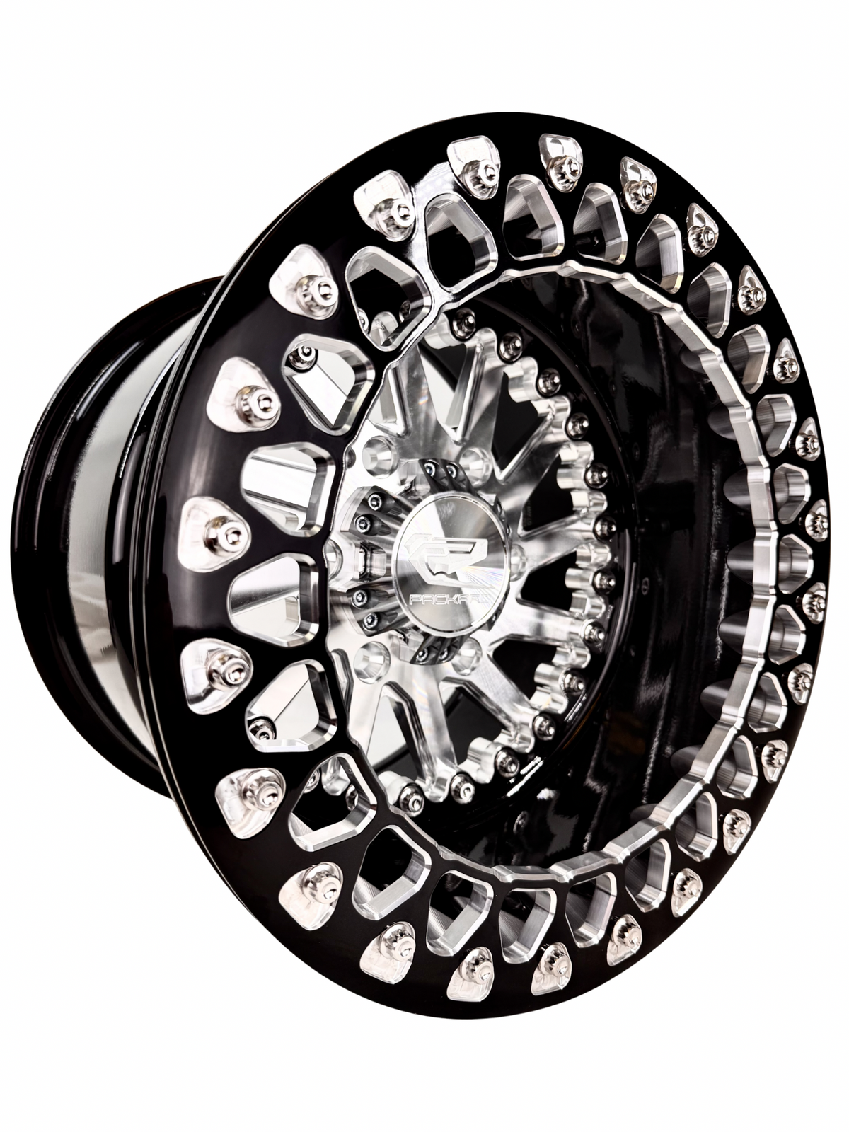 Cyclone - FF Forged Beadlock - Silver Maverick R 6x139.7-Wheels-Packard Performance Dealer-15x7 | 6X139.7-Contrast Machined V.1-No-Black Market UTV