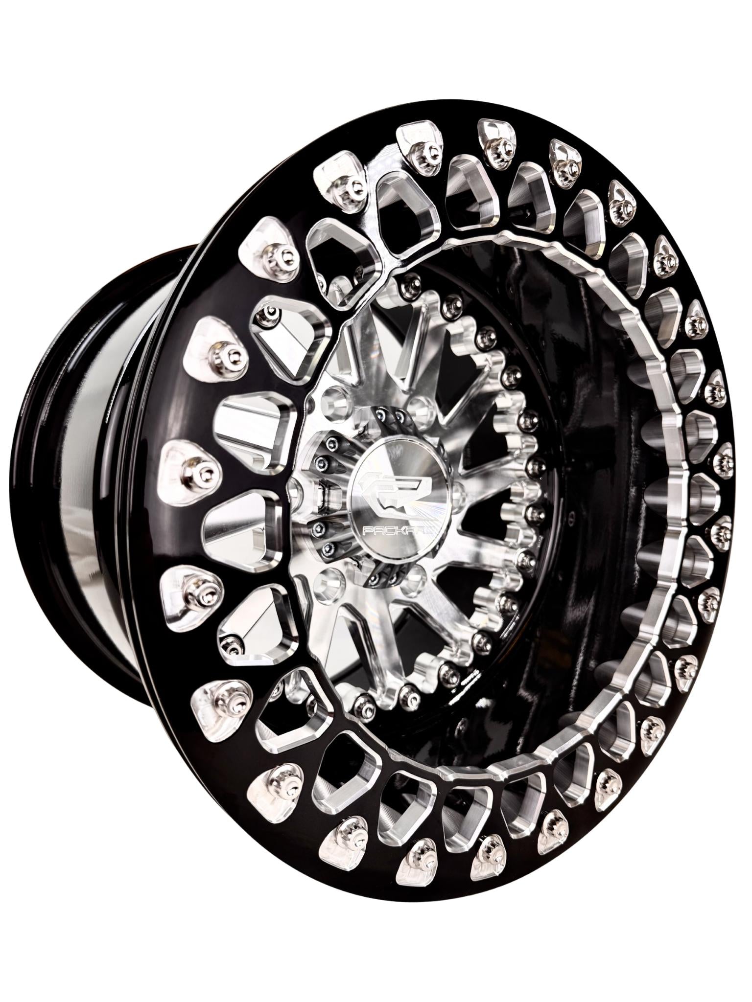 Cyclone - FF Forged Beadlock - Silver Maverick R 6x139.7-Wheels-Packard Performance Dealer-15x7 | 6X139.7-Contrast Machined V.1-No-Black Market UTV