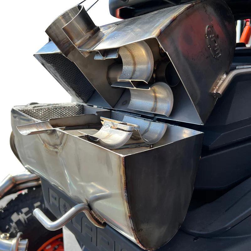 Polaris RZR Pro R Chambered 3&quot; Performance Exhaust-Exhaust-Larue-Brushed-Black Market UTV