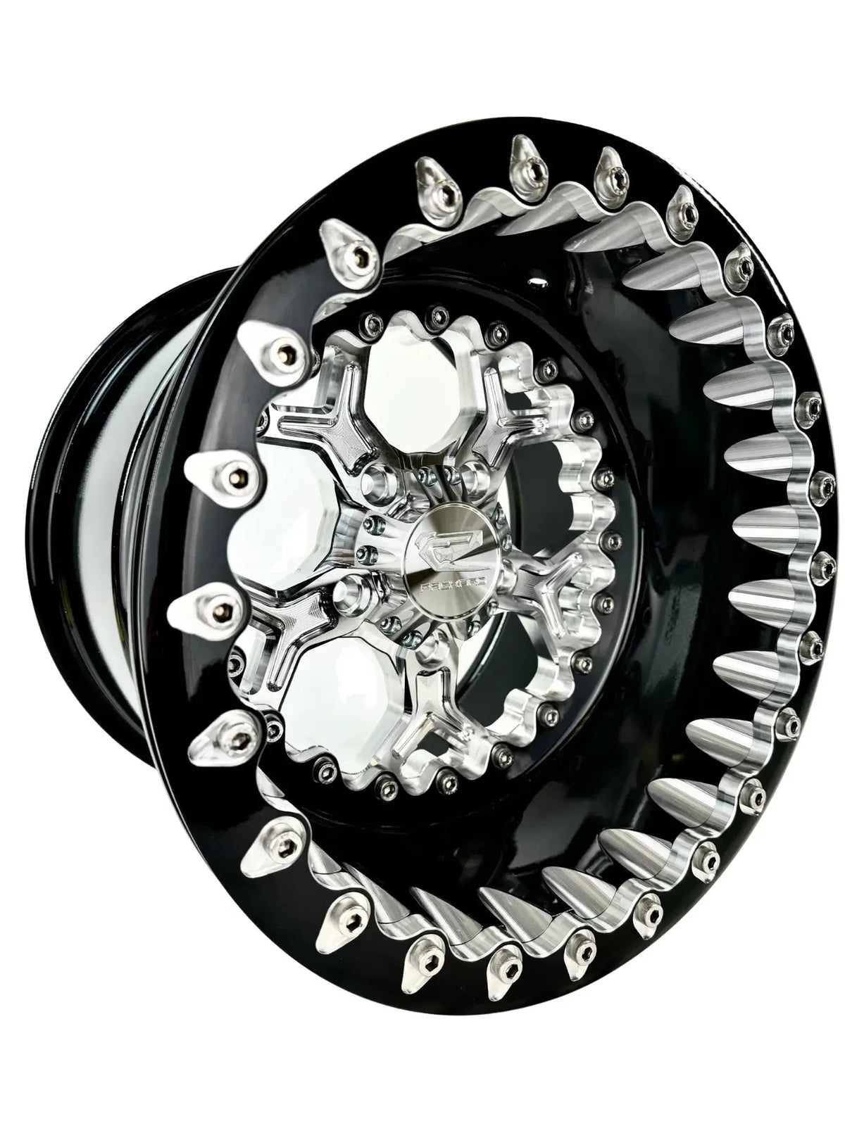 Pro 5 - FF Forged Beadlock - Silver RZR Pro R 5x4.5-Wheels-Packard Performance-15x7 | 5X4.5-V.1-Yes-Black Market UTV
