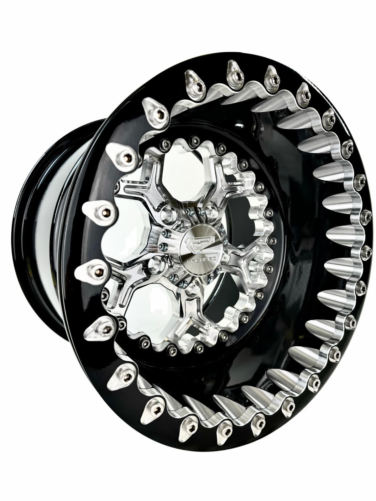 Pro 5 - FF Forged Beadlock - Silver RZR Pro R 5x4.5-Wheels-Packard Performance Dealer-15x7 | 5X4.5-Contrast Machined V.1-No-Black Market UTV