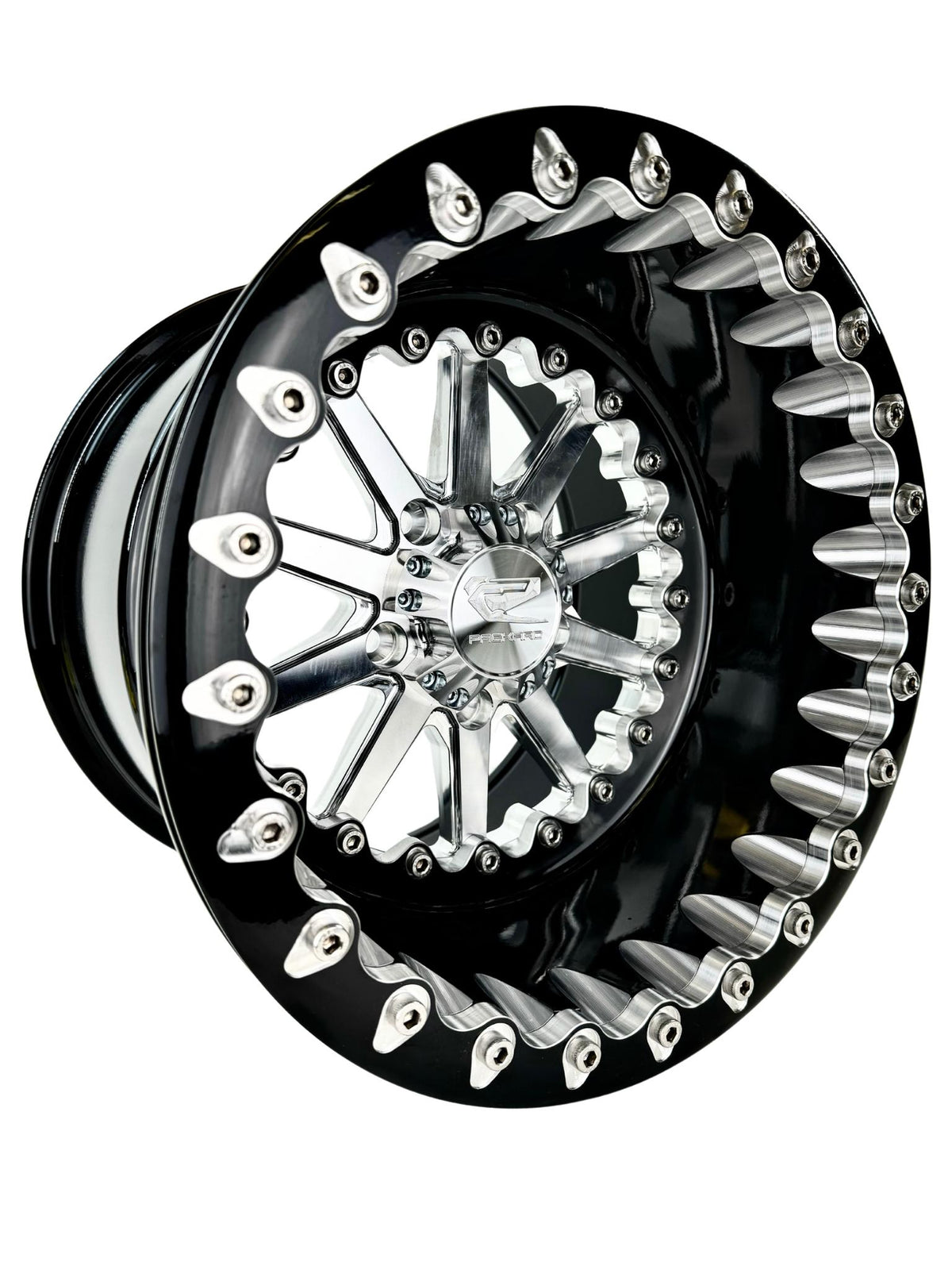 Element - FF Forged Beadlock - Silver RZR Pro R 5x4.5-Wheels-Packard Performance-15x11 | 5X4.5-V.2-Yes-Black Market UTV