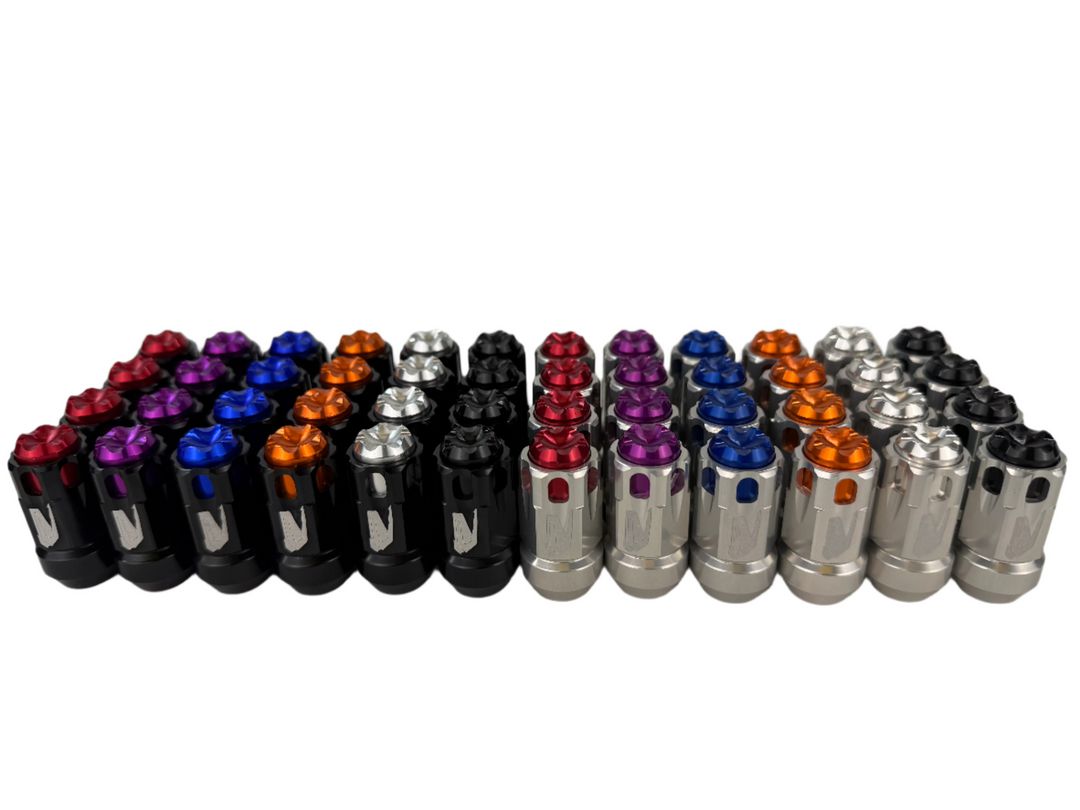 PACKARD PERFORMANCE BILLET LUG NUTS CAN-AM/POLARIS/MISC (12 X 1.5MM)-Lug Nuts-Packard Performance-16-Silver-Black-Black Market UTV