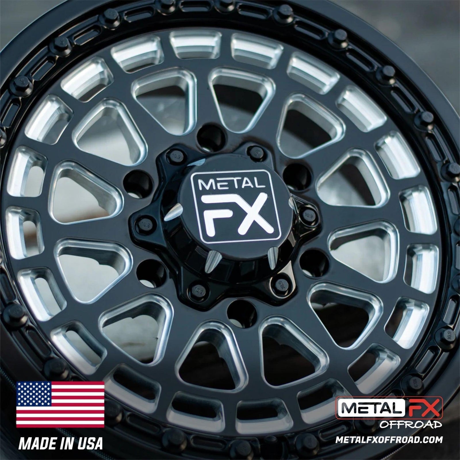 OUTLAW 6R | FORGED MONOBLOCK | BEADLOCK-Wheels-Metal FX Offroad-15x6 | +38 / 4.5+1.5 | 6x139.7-RAW-Black Market UTV