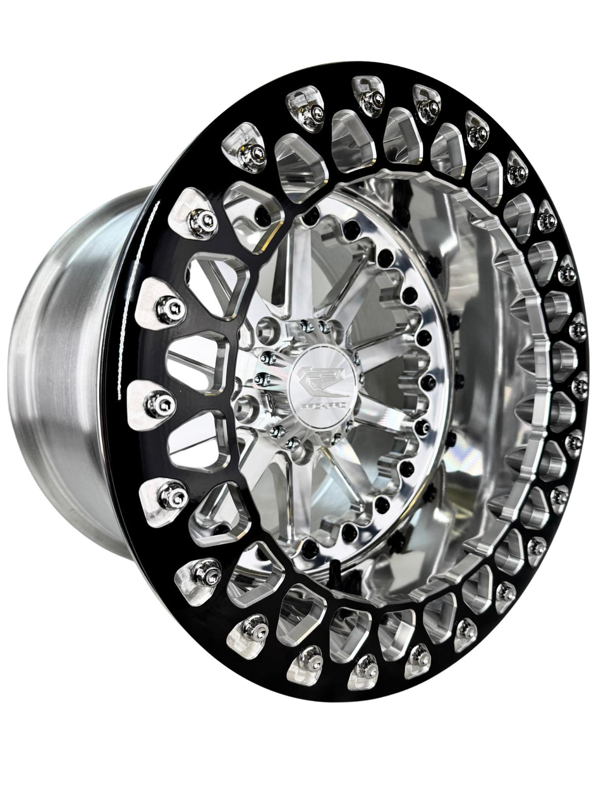 Element - FF Forged Polished Beadlock - Silver RZR Pro R 5x4.5-Wheels-Packard Performance-15x7 | 5X4.5-V.1-No-Black Market UTV