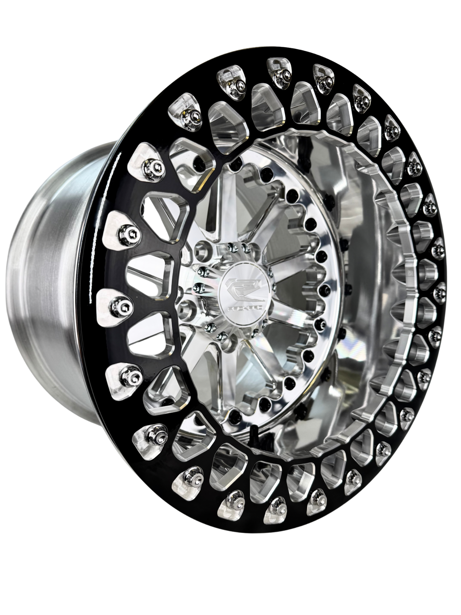 Element - FF Forged Polished Beadlock - Silver RZR Pro R 5x4.5-Wheels-Packard Performance Dealer-15x7 | 5X4.5-V.1-No-Black Market UTV