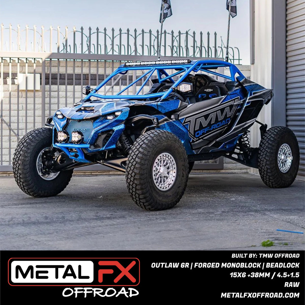 OUTLAW 6R FORGED MONOBLOCK BEADLOCK WHEEL (CUSTOM)-Wheels-Metal FX Offroad-15x6 | 4.5+1.5 |6x139.7-RAW-Black Market UTV