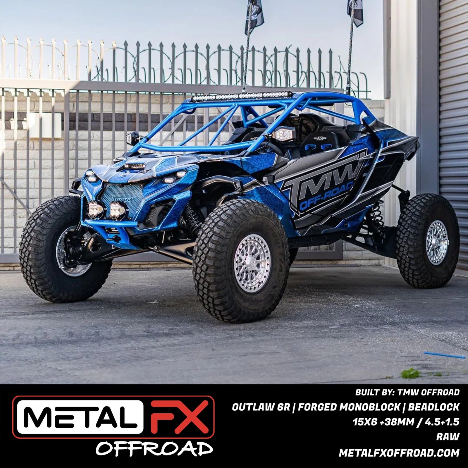 Outlaw 6R | Forged Monoblock | Beadlock-Wheels-Metal FX Offroad-15x6 | +38mm / 4.5+1.5 | 6x139.7 | 38876-RAW-Black Market UTV