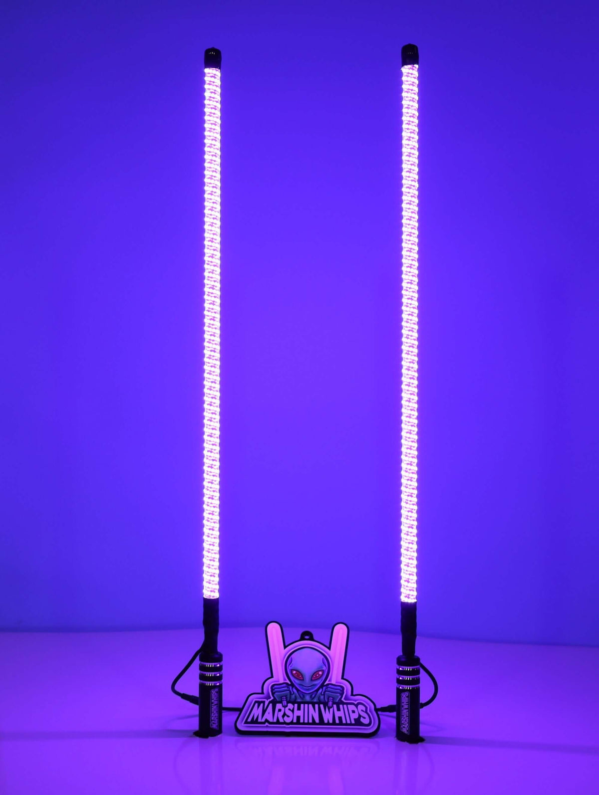 V2 Black Out Whips: The Ultimate Stealth Set-Marshin Whips-1 FT-Black Light-Black Market UTV