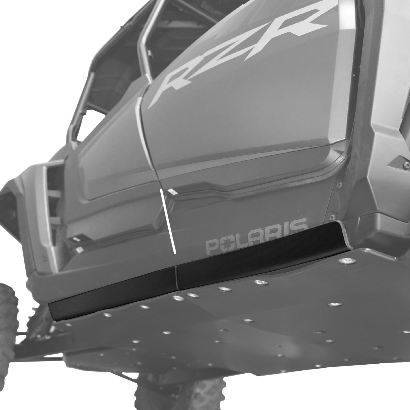 Polaris RZR XP 4 1000 (2024+) UHMW Rock Sliders-Rock Sliders-Factory UTV-3/8"-Install with Factory UTV Skid Plate-Black Market UTV