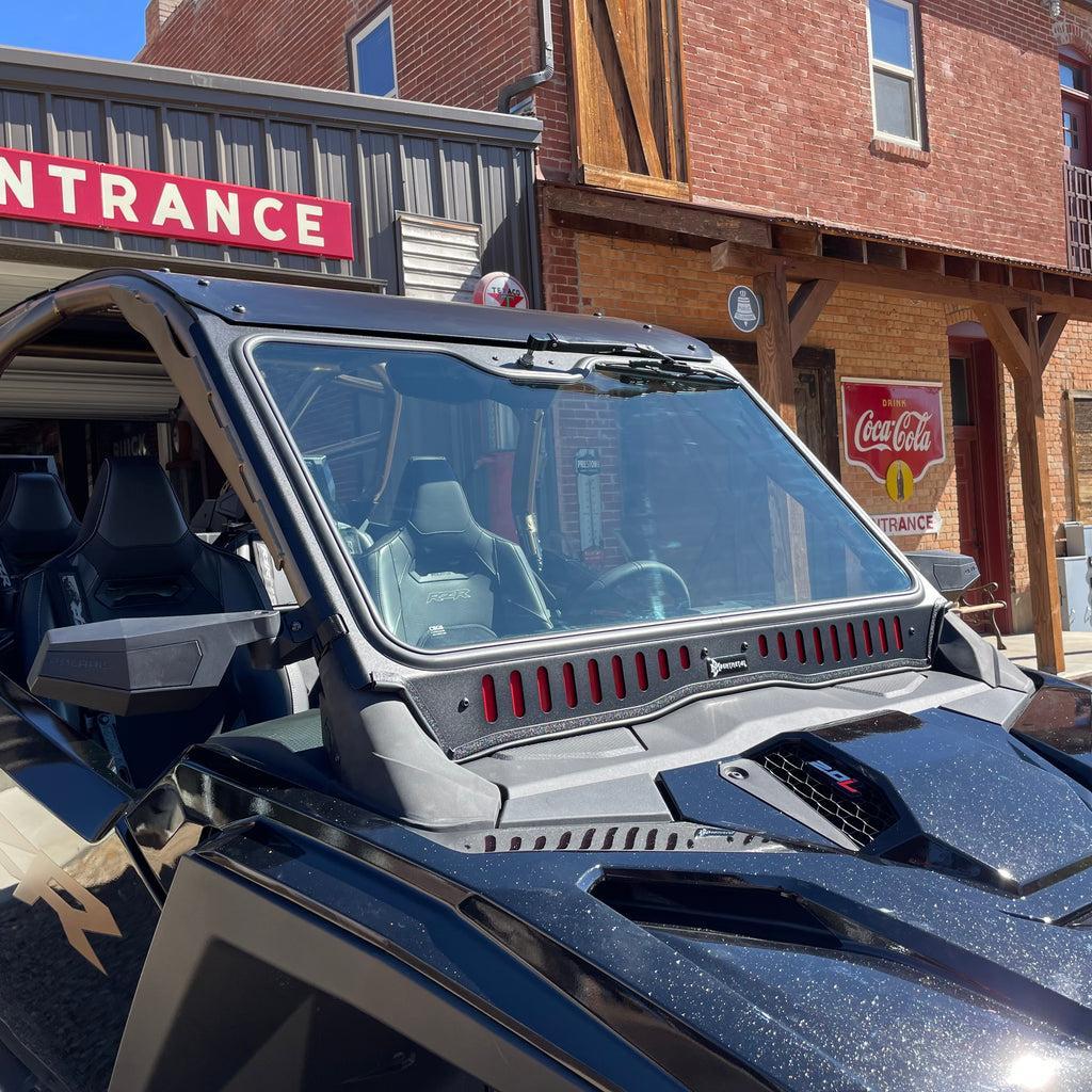 Polaris RZR Pro R (2025) Vented Glass Windshield-Windshield-Bent Metal Offroad-BLACK-Black-Black Market UTV