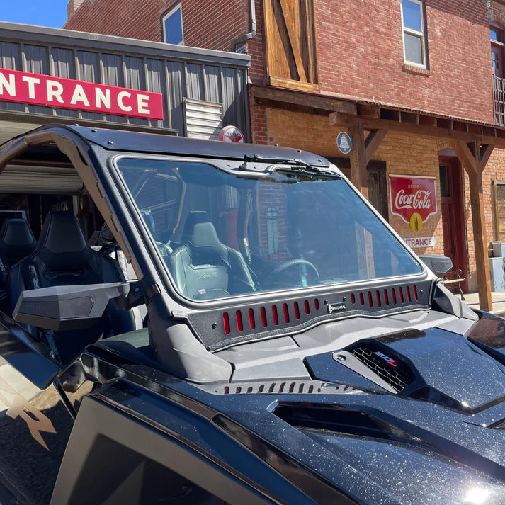 Polaris RZR Pro R (2025+) Vented Glass Windshield-Windshield-Bent Metal Offroad-BLACK-Red-Black Market UTV