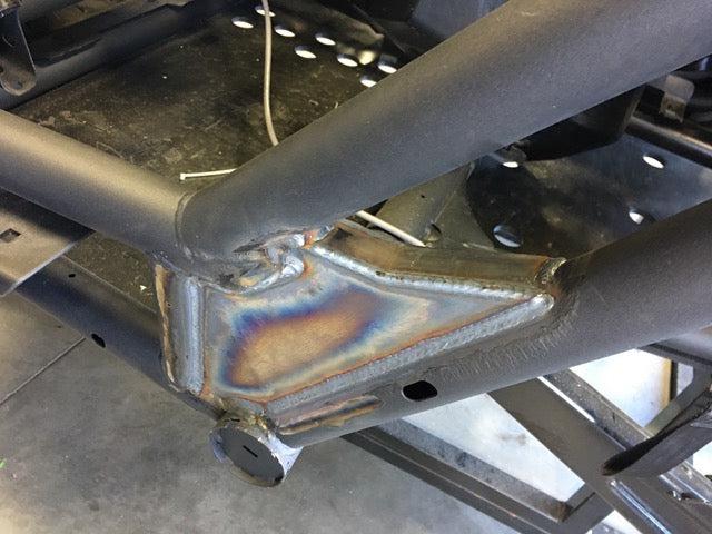 Can Am X3 MAX Weld in frame gussets-Pull Plate/Chassis Brace-TMW Off-Road-Add Weld in trailing arm and rear shock brace-Black Market UTV