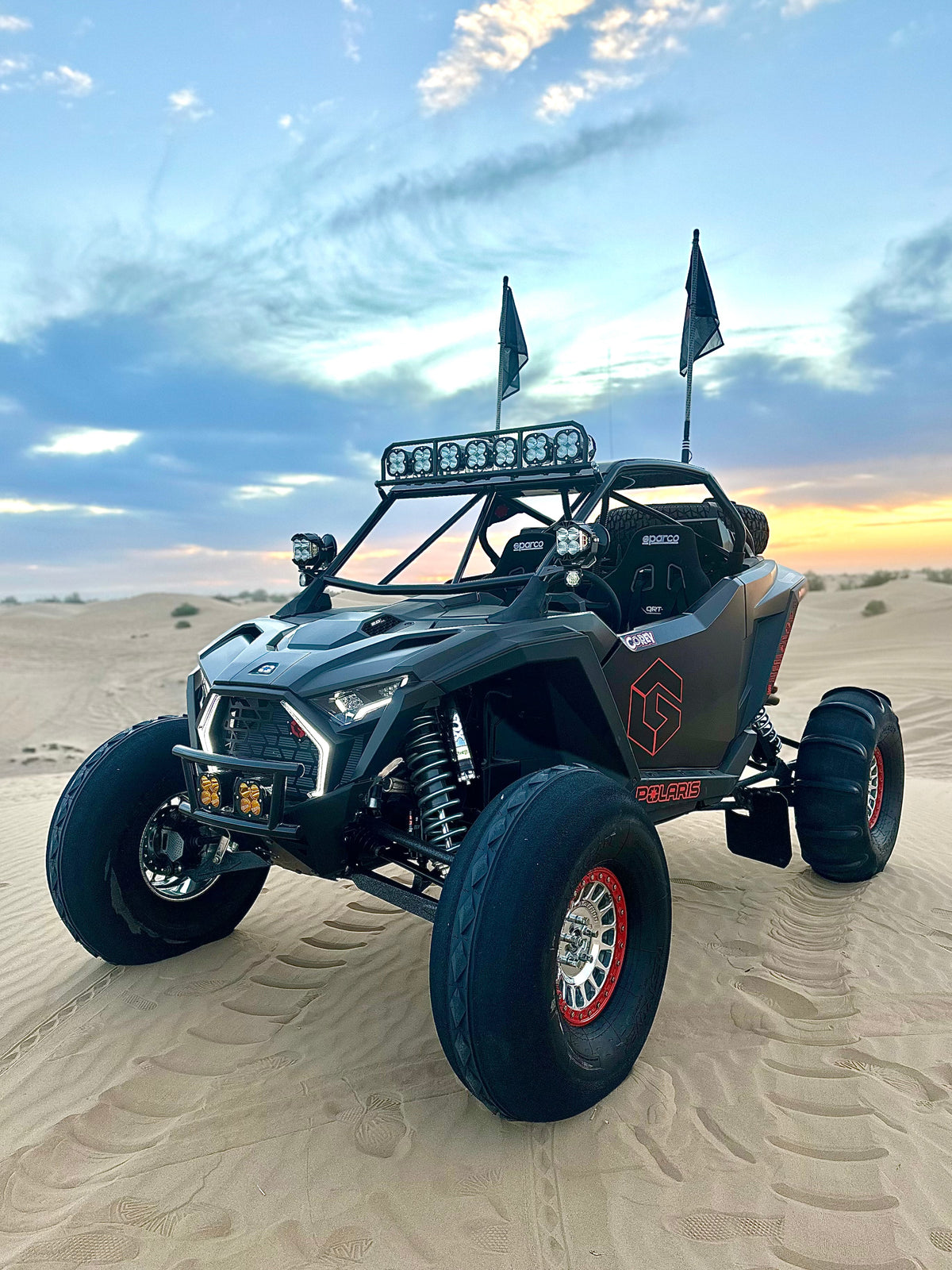 POLARIS RZR TURBO R & PRO R DOUBLE ROW BUMPER-Geiser Performance-Black-Black Market UTV