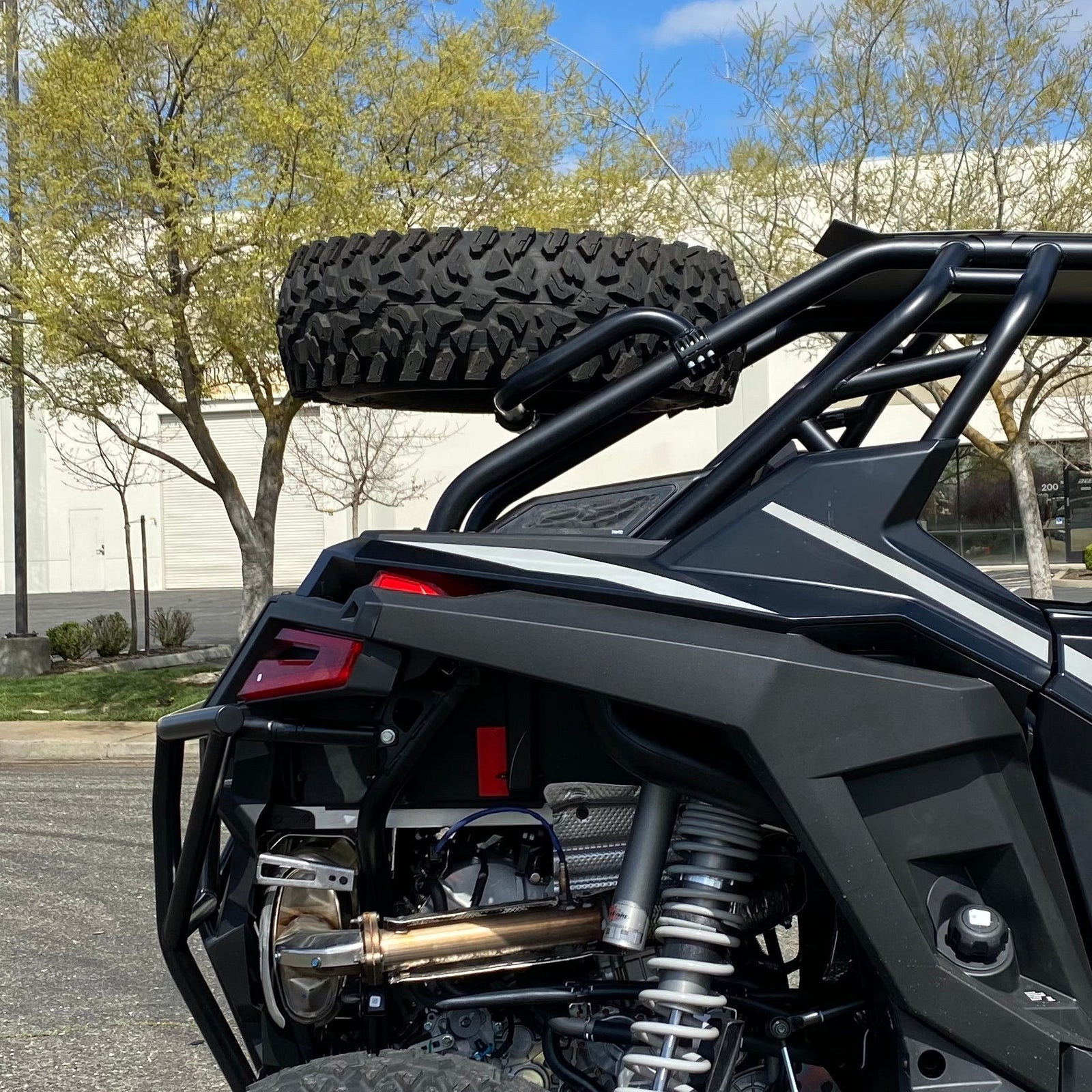 Polaris RZR Turbo R 4 / Pro S 4 Dual Clamp Spare Tire Mount-Spare Tire Mounts-Factory UTV-Black Market UTV