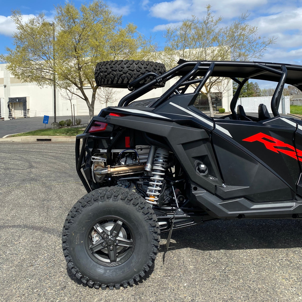 Polaris RZR Turbo R 4 / Pro S 4 Dual Clamp Spare Tire Mount-Spare Tire Mounts-Factory UTV-Black Market UTV