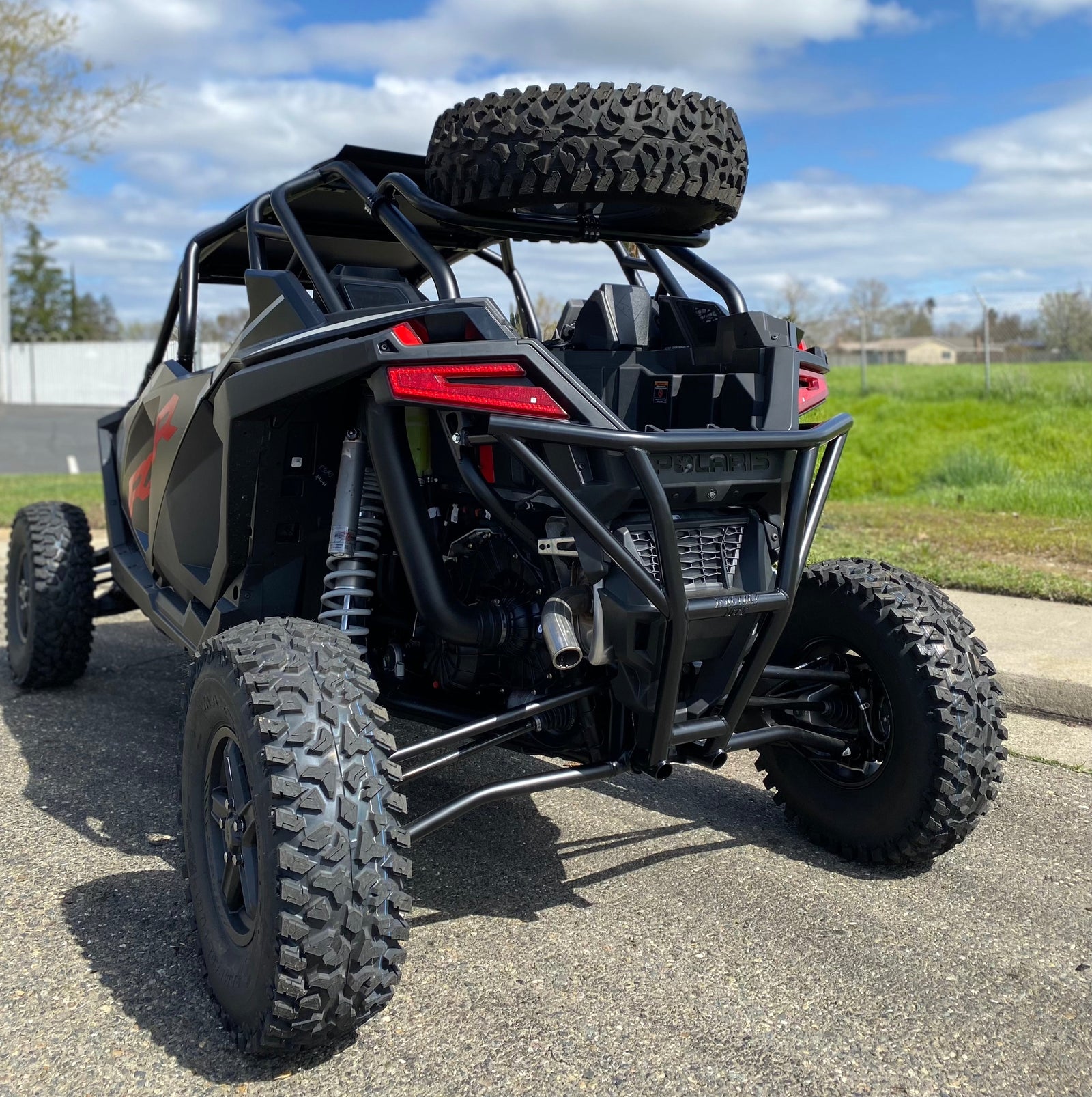 Polaris RZR Turbo R 4 / Pro S 4 Dual Clamp Spare Tire Mount-Spare Tire Mounts-Factory UTV-Black Market UTV