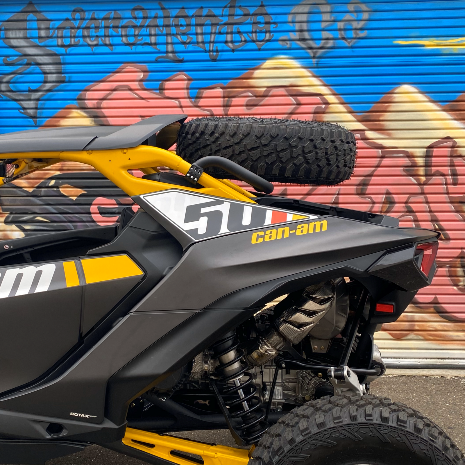 Can-Am Maverick R Dual Clamp Spare Tire Mount-Spare Tire Mounts-Factory UTV-Black Market UTV