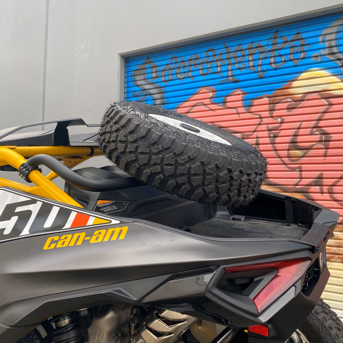 Can-Am Maverick R Dual Clamp Spare Tire Mount-Spare Tire Mounts-Factory UTV-Black Market UTV