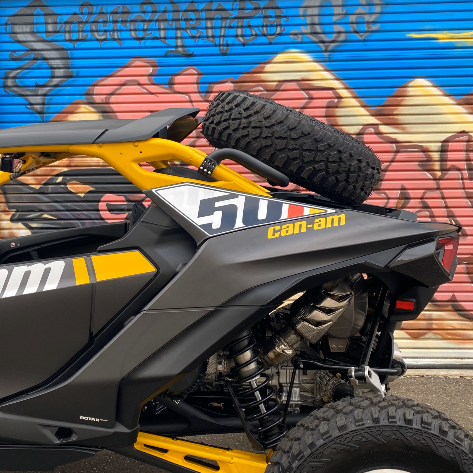 Can-Am Maverick R Dual Clamp Spare Tire Mount-Spare Tire Mounts-Factory UTV-Black Market UTV