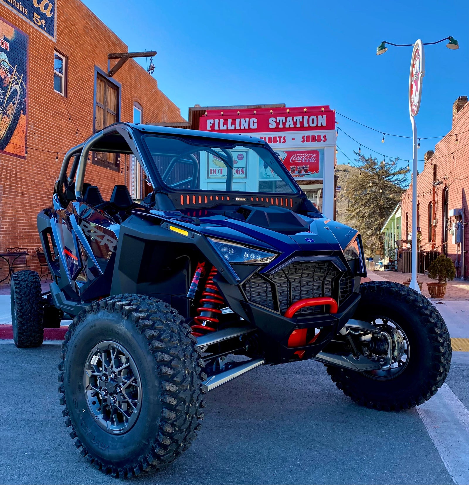 Polaris RZR Pro R (2022-2024) Vented Glass Windshield-Windshield-Bent Metal Off-Road-Black-Navy Blue/Azure Crystal-Black Market UTV