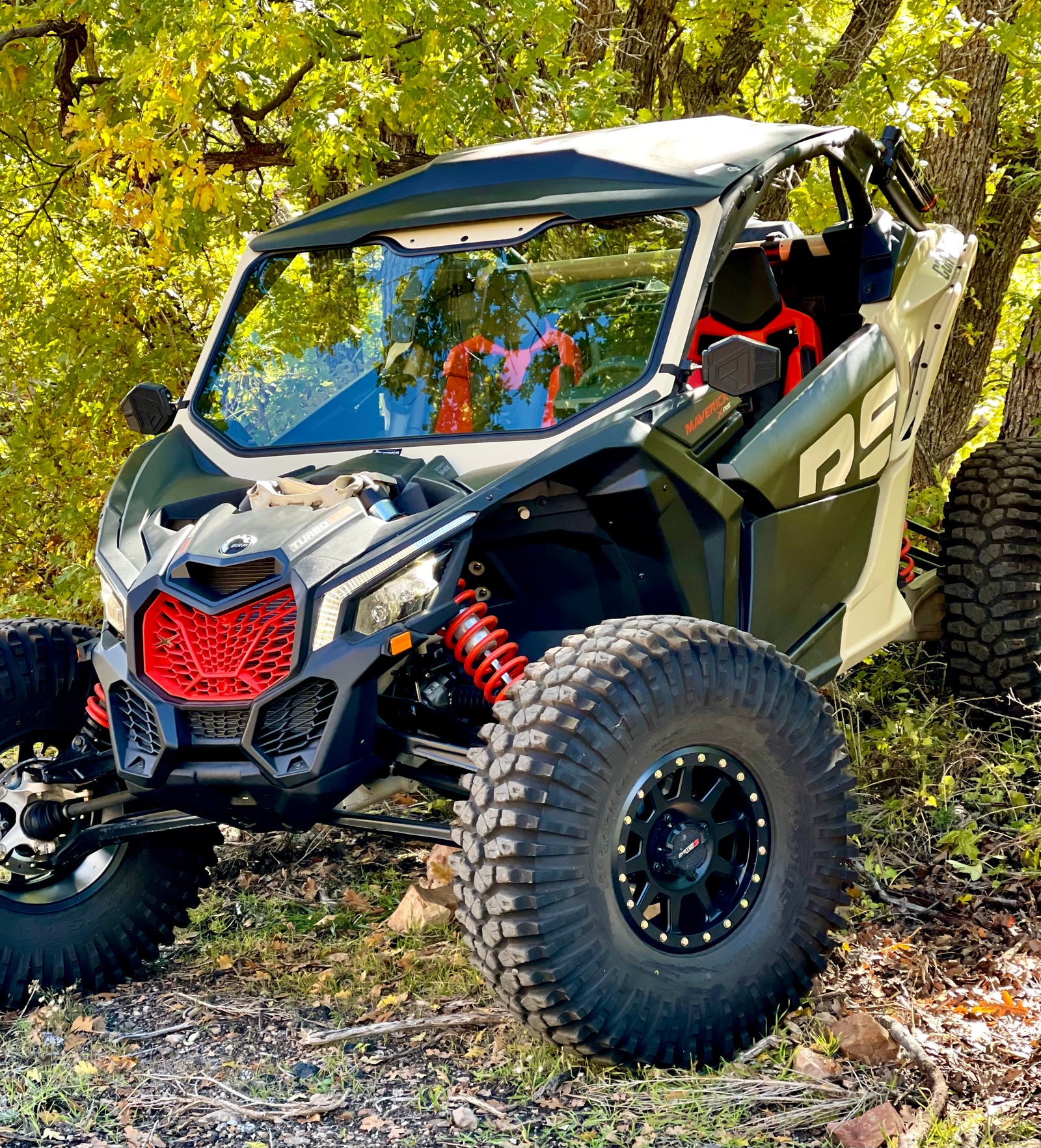 Can-Am X3 2.0 Non-Vented Glass Windshield-Bent Metal Off-Road-Black-Black Market UTV