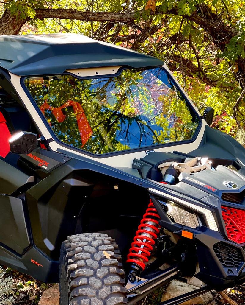 CAN-AM X3 NON-VENTED GLASS WINDSHIELD 2.0-Windshield-Bent Metal Offroad-Black-Black Market UTV